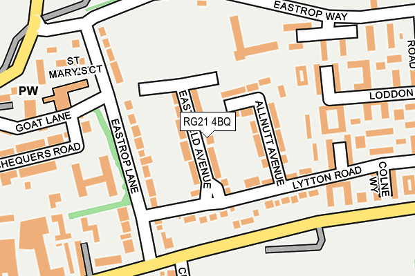 RG21 4BQ map - OS OpenMap – Local (Ordnance Survey)