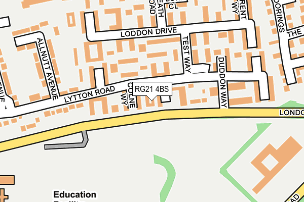 RG21 4BS map - OS OpenMap – Local (Ordnance Survey)