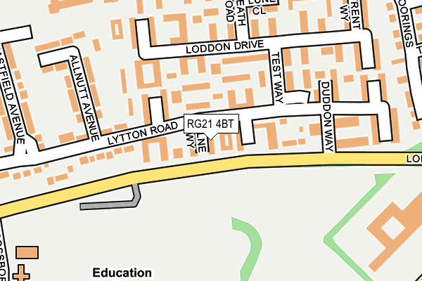 RG21 4BT map - OS OpenMap – Local (Ordnance Survey)