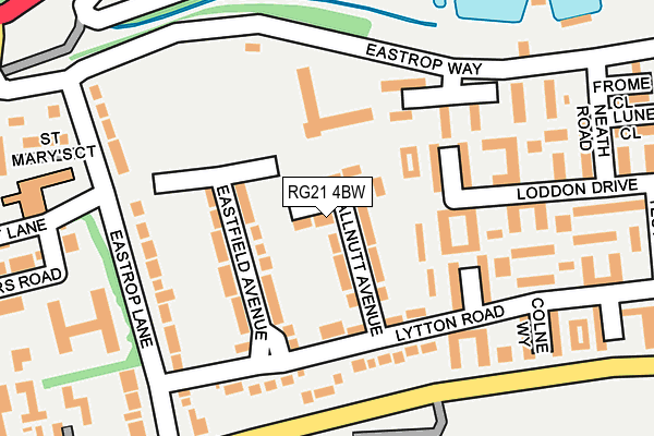 RG21 4BW map - OS OpenMap – Local (Ordnance Survey)