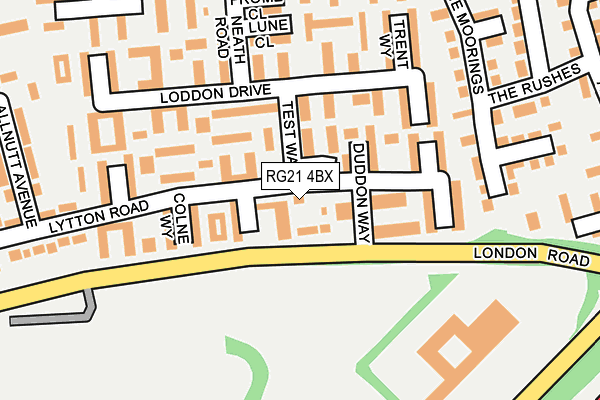 RG21 4BX map - OS OpenMap – Local (Ordnance Survey)