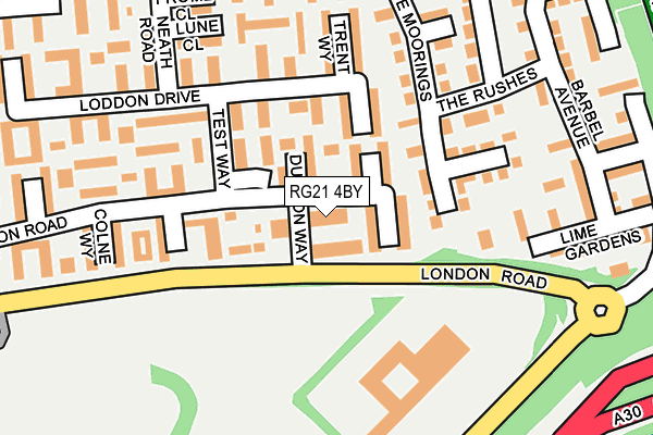 RG21 4BY map - OS OpenMap – Local (Ordnance Survey)