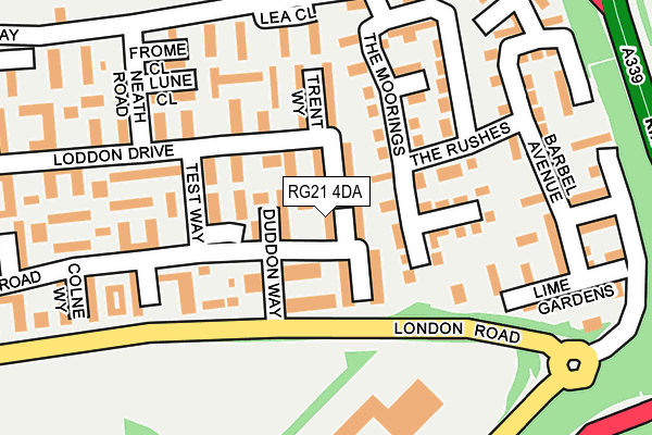 RG21 4DA map - OS OpenMap – Local (Ordnance Survey)