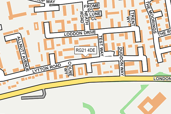 RG21 4DE map - OS OpenMap – Local (Ordnance Survey)