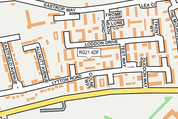 RG21 4DF map - OS OpenMap – Local (Ordnance Survey)