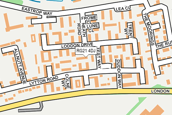 RG21 4DJ map - OS OpenMap – Local (Ordnance Survey)