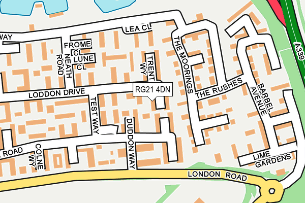 RG21 4DN map - OS OpenMap – Local (Ordnance Survey)