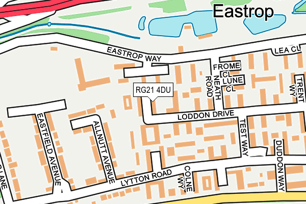 RG21 4DU map - OS OpenMap – Local (Ordnance Survey)