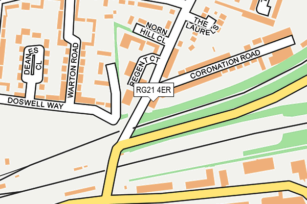 RG21 4ER map - OS OpenMap – Local (Ordnance Survey)