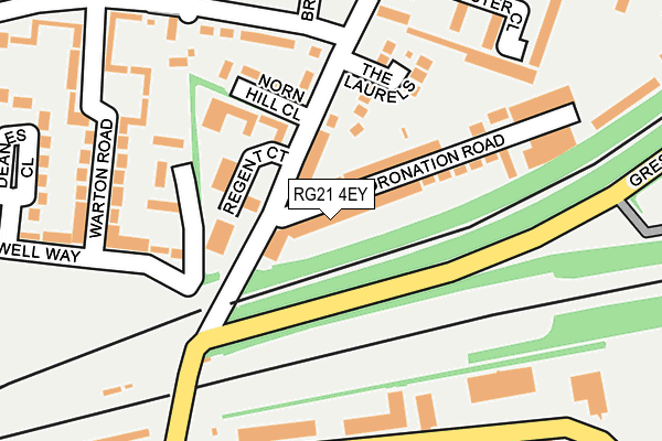 RG21 4EY map - OS OpenMap – Local (Ordnance Survey)