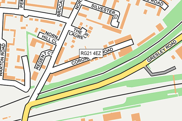 RG21 4EZ map - OS OpenMap – Local (Ordnance Survey)