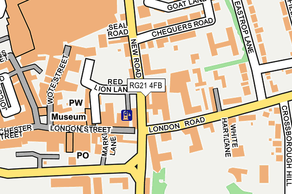 RG21 4FB map - OS OpenMap – Local (Ordnance Survey)