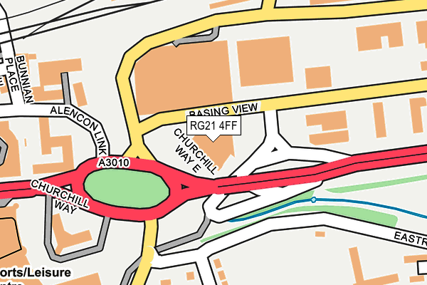 RG21 4FF map - OS OpenMap – Local (Ordnance Survey)