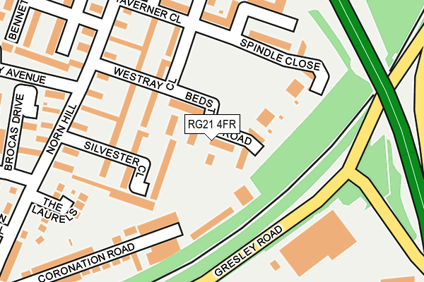 RG21 4FR map - OS OpenMap – Local (Ordnance Survey)