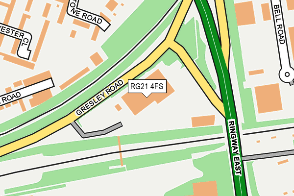 RG21 4FS map - OS OpenMap – Local (Ordnance Survey)