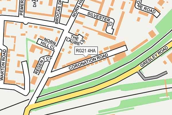 RG21 4HA map - OS OpenMap – Local (Ordnance Survey)