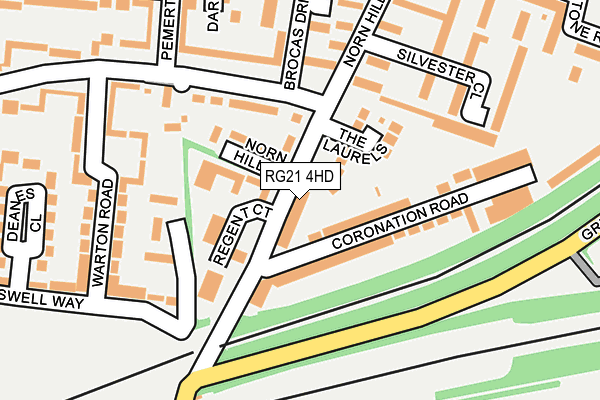 RG21 4HD map - OS OpenMap – Local (Ordnance Survey)