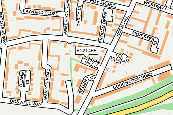 RG21 4HF map - OS OpenMap – Local (Ordnance Survey)