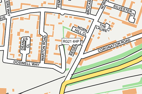 RG21 4HP map - OS OpenMap – Local (Ordnance Survey)