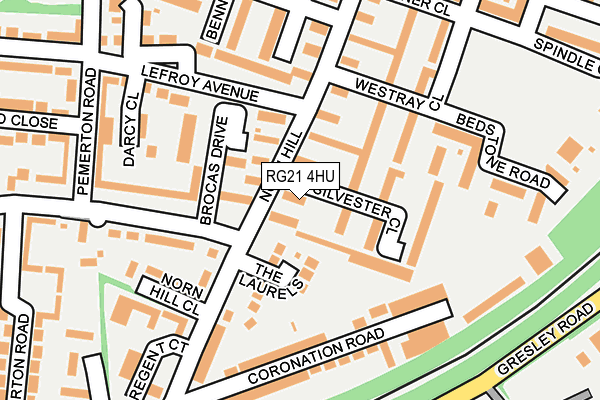 RG21 4HU map - OS OpenMap – Local (Ordnance Survey)
