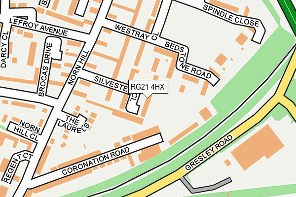 RG21 4HX map - OS OpenMap – Local (Ordnance Survey)