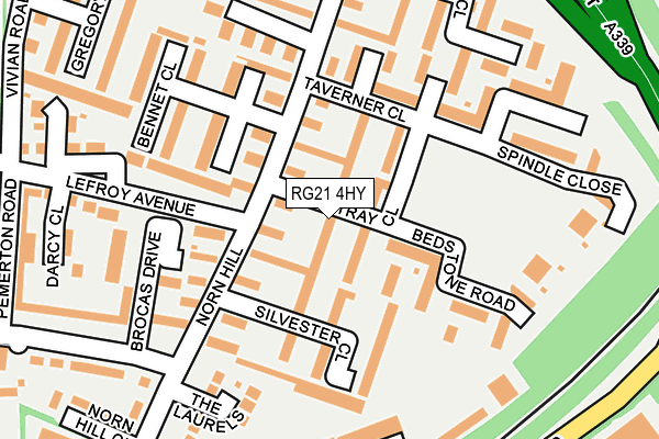 RG21 4HY map - OS OpenMap – Local (Ordnance Survey)