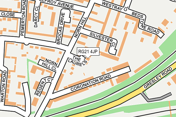 RG21 4JP map - OS OpenMap – Local (Ordnance Survey)