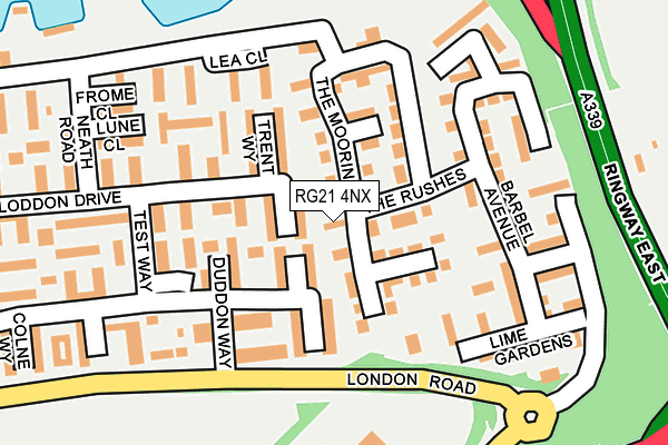 RG21 4NX map - OS OpenMap – Local (Ordnance Survey)