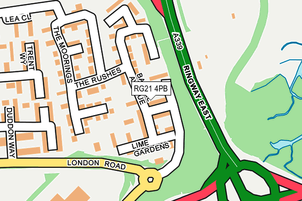 RG21 4PB map - OS OpenMap – Local (Ordnance Survey)