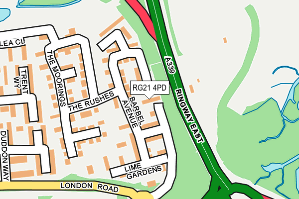 RG21 4PD map - OS OpenMap – Local (Ordnance Survey)
