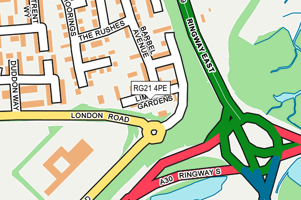 RG21 4PE map - OS OpenMap – Local (Ordnance Survey)
