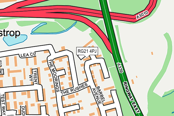 RG21 4PJ map - OS OpenMap – Local (Ordnance Survey)