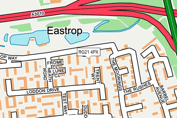 RG21 4PX map - OS OpenMap – Local (Ordnance Survey)
