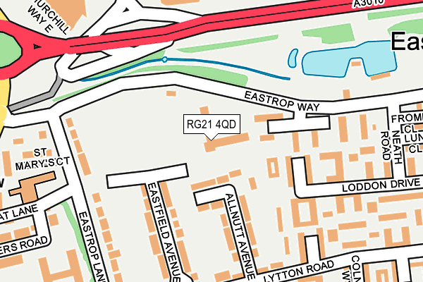 RG21 4QD map - OS OpenMap – Local (Ordnance Survey)