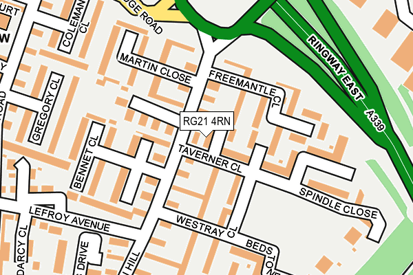 RG21 4RN map - OS OpenMap – Local (Ordnance Survey)