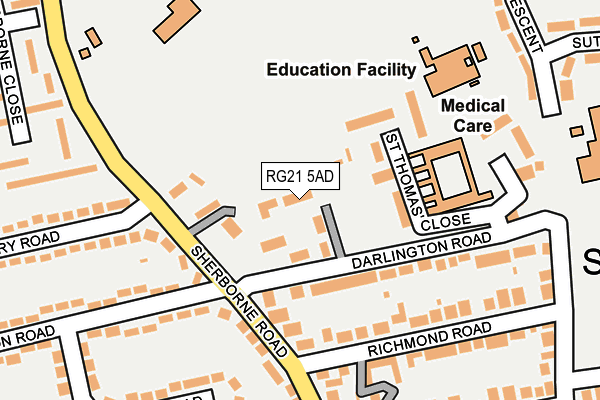 RG21 5AD map - OS OpenMap – Local (Ordnance Survey)