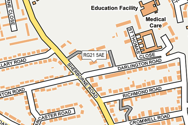 RG21 5AE map - OS OpenMap – Local (Ordnance Survey)