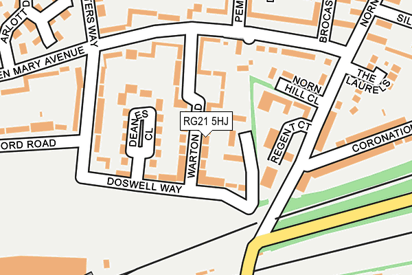 RG21 5HJ map - OS OpenMap – Local (Ordnance Survey)