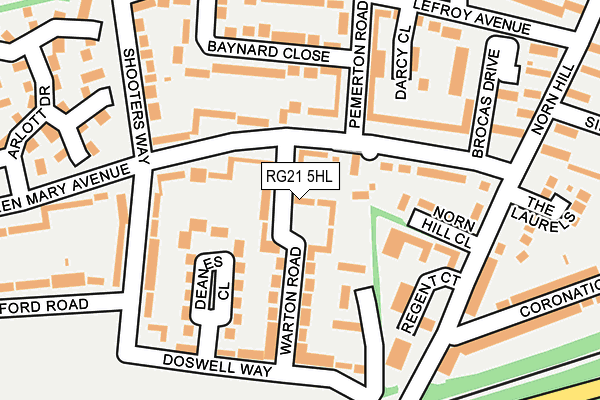 RG21 5HL map - OS OpenMap – Local (Ordnance Survey)