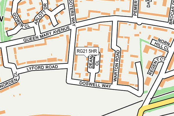 RG21 5HR map - OS OpenMap – Local (Ordnance Survey)