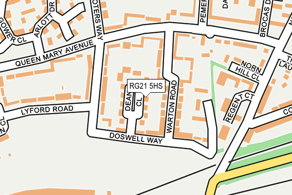 RG21 5HS map - OS OpenMap – Local (Ordnance Survey)