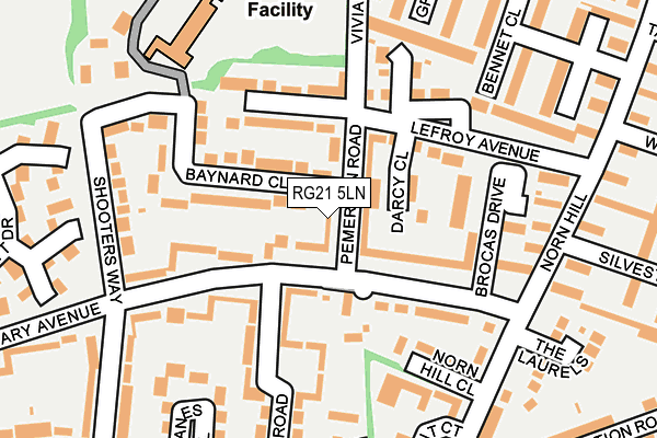 RG21 5LN map - OS OpenMap – Local (Ordnance Survey)