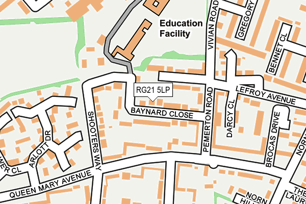 RG21 5LP map - OS OpenMap – Local (Ordnance Survey)