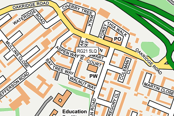 RG21 5LQ map - OS OpenMap – Local (Ordnance Survey)