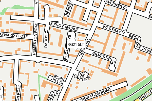 RG21 5LT map - OS OpenMap – Local (Ordnance Survey)