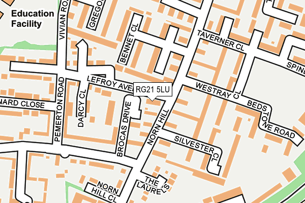 RG21 5LU map - OS OpenMap – Local (Ordnance Survey)