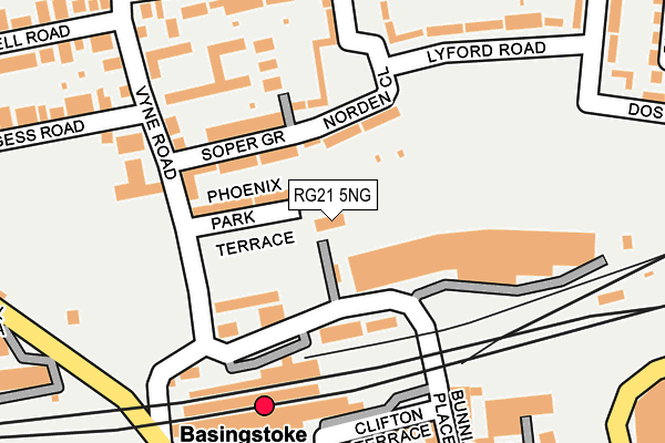 RG21 5NG map - OS OpenMap – Local (Ordnance Survey)