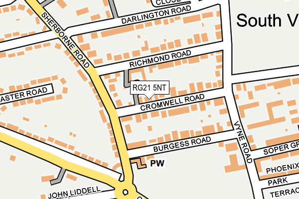 RG21 5NT map - OS OpenMap – Local (Ordnance Survey)