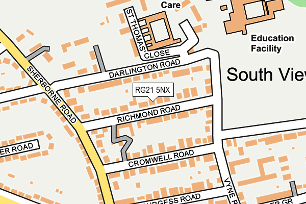 RG21 5NX map - OS OpenMap – Local (Ordnance Survey)