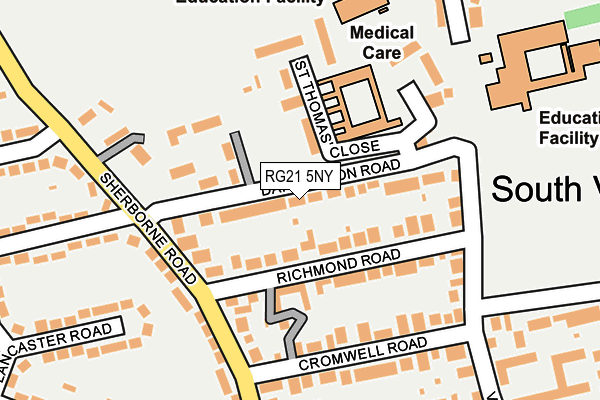 RG21 5NY map - OS OpenMap – Local (Ordnance Survey)